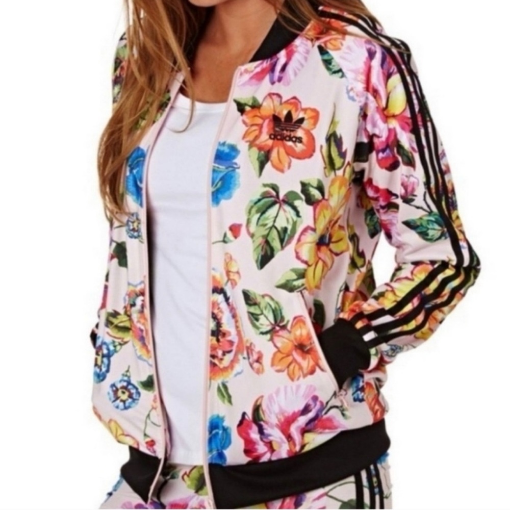 Adidas x Farm Rio Floral Track Jacket Unisex Size Large